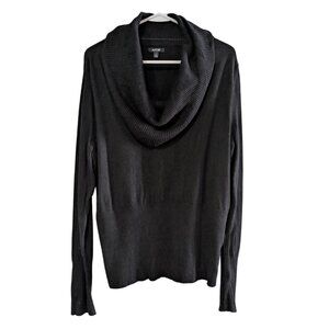 Apt. 9 Women's Cowl Neck Sweater, Size XL, Black, Long Sleeve, Rayon Nylon